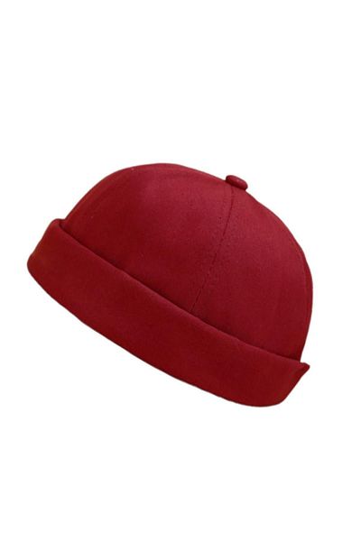 Ritagarcia Adjustable Burgundy-khaki Retro Skullcap Summer Set of 2