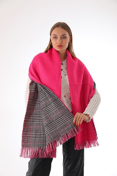 Ritagarcia Eșarfă cu șal fucsia cu textura moale pe două fețe