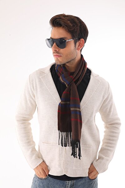 Ritagarcia Мъжки кафяв шарен шал