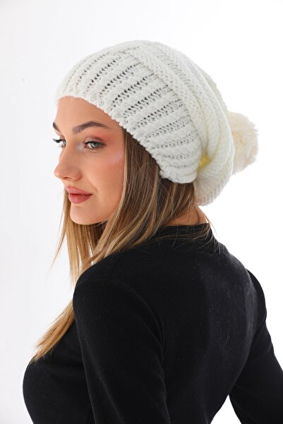 Ritagarcia Товстий в'язаний комплект шапки і шарфа з помпонами