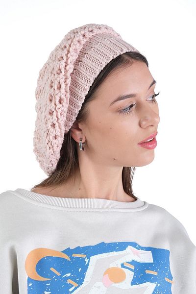 Ritagarcia Women's Powder Knitwear Single Layer Painter Beret