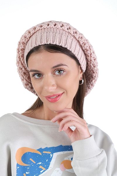 Ritagarcia Women's Powder Knitwear Single Layer Painter Beret