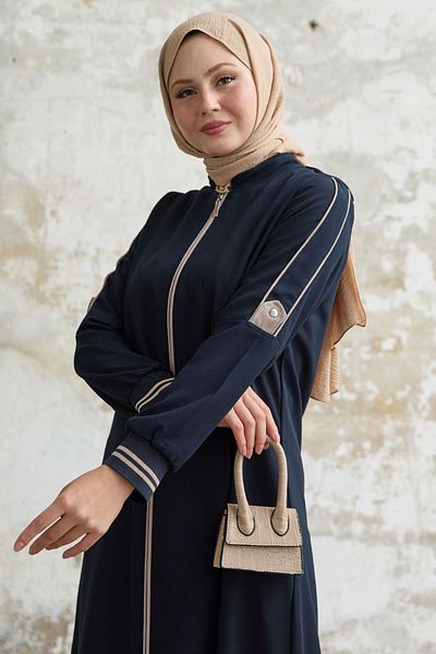InStyle Μπλε Navy Half Rib Ferace