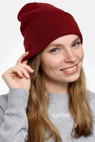 Ritagarcia Unisex Winter Claret Red Folded Beret