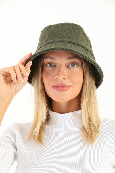 Ritagarcia Women's Round Khaki Stamp Bucket Hat