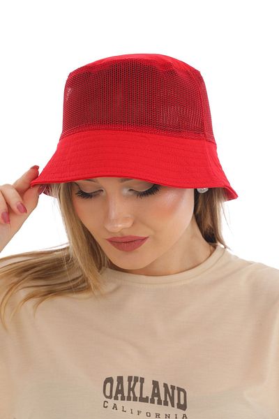 Ritagarcia Red Fisherman Bucket Hat with Mesh