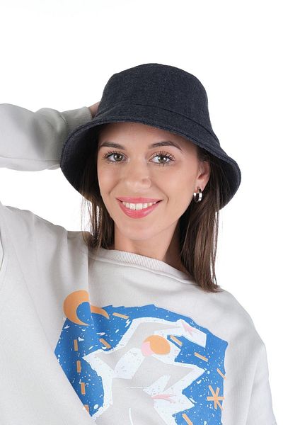 Ritagarcia Women's Round Anthracite Stamp Bucket Hat