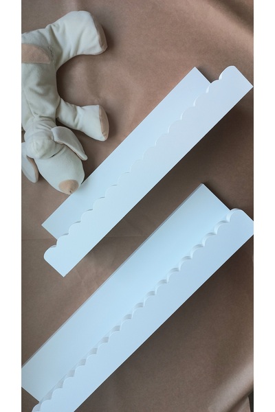 DesingbabyM Beyaz 2li Montessori Bebek ve Çocuk odası Kitaplık duvar rafı, od...