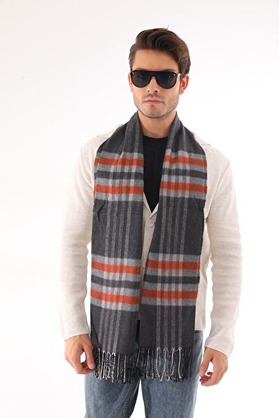 Ritagarcia Чоловічий шарф із сірим візерунком