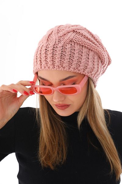 Ritagarcia Women's Thick Powder Knitted Pompom Beret