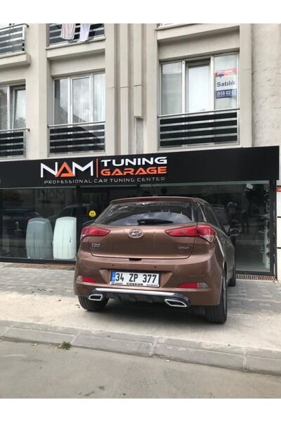 NamTuning Hyundai I20 2014 Difüzör Egzos Ucu Çıta Parlak Siyah
