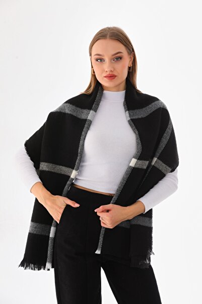 Ritagarcia Eșarfă în carouri cu textura moale pentru femei, unisex