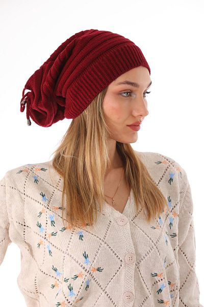 Ritagarcia Women's Stringed Burgundy Beret