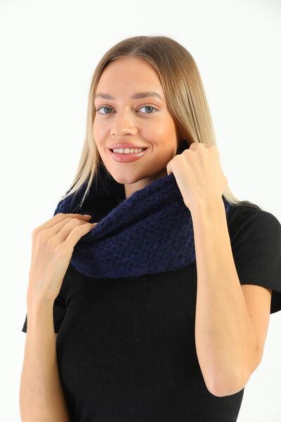 Ritagarcia Kadın Örgü Lacivert Boyunluk