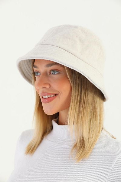 Ritagarcia Women's Round Ecru Stamp Bucket Hat
