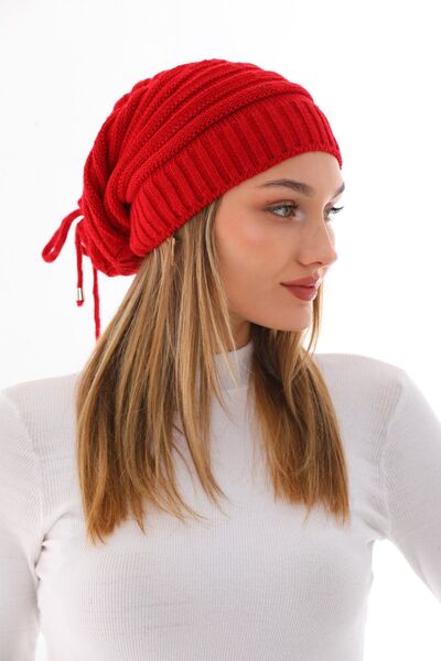 Ritagarcia Kadın Ipli Kırmızı Bere