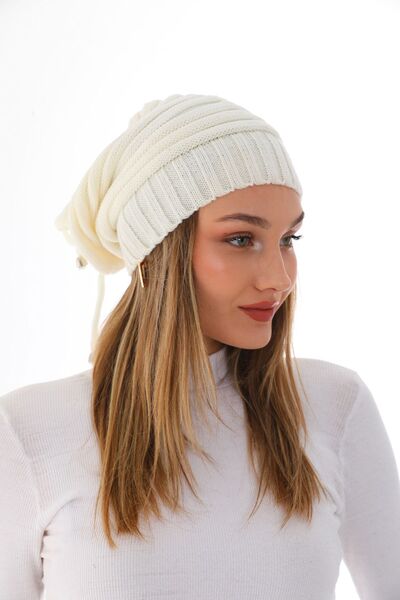 Ritagarcia Жіноча шапка на зав'язках екрю