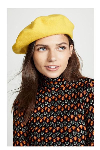 Ritagarcia French Felt Yellow Painter Beret