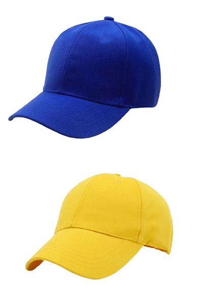 Ritagarcia Unisex Adjustable Sports Yellow-saks Basic Cap Hat Set of 2