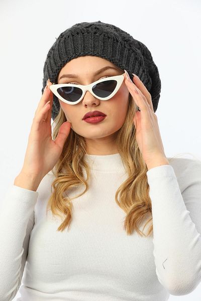 Ritagarcia Double Layer Anthracite Women's Painter Beret