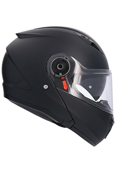 Shiro Triton Mat Siyah Flip-up Motosiklet Kaskı Güneş Vizörlü M Beden Sh-508sv