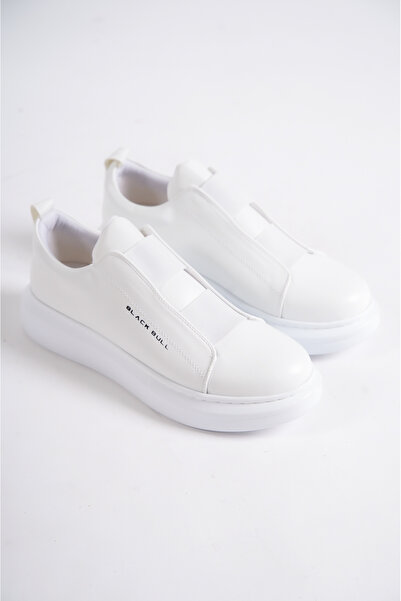 Black Bull Ba0307 Thick High Sole Double Tape White Men's Shoes