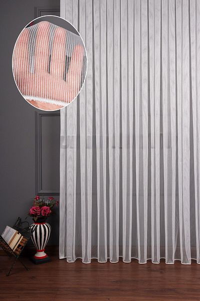 Brillant Hall Curtain Living Room Curtain Bedroom Tulle Steel Tulle Curtain 1/3 Tight Pleated New Season