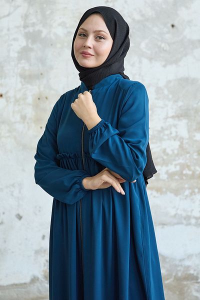 InStyle Indigo Ferace - Shiring με λεπτομέρεια φούντας στην πλάτη