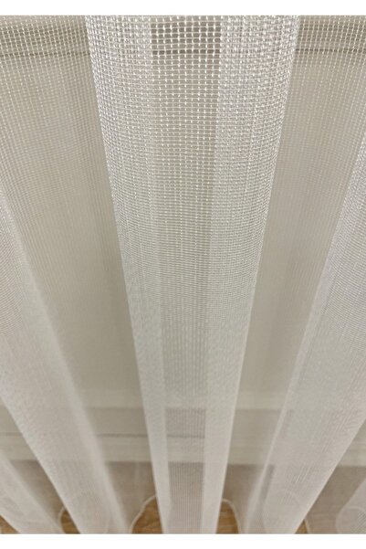 Brillant Modern Striped 1/2.5 Normal Pleat - Ecru Cream Color Tulle Curtain