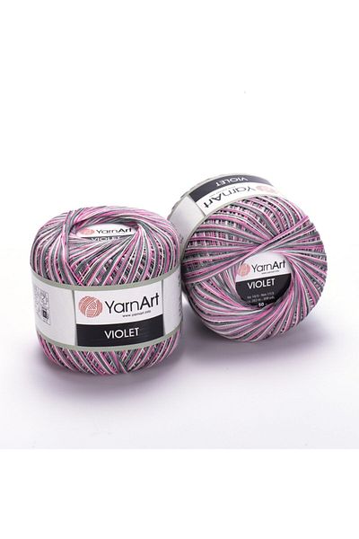 Yarnart Violet Melange - Μαρμάρινο, Mercerized Lace Marbled-504