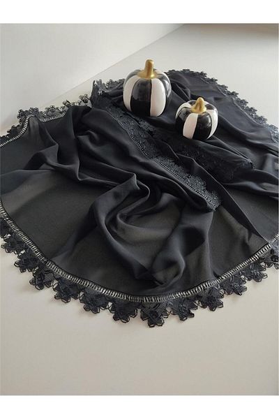 onlaynticaret Rose Embroidered 3 Sided Women's Scarf