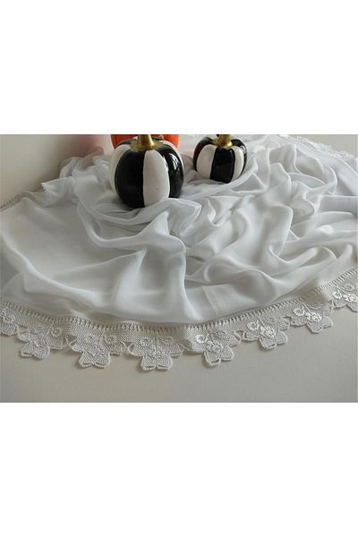 onlaynticaret Needle Embroidered Mevlüt Cover Rose Point White