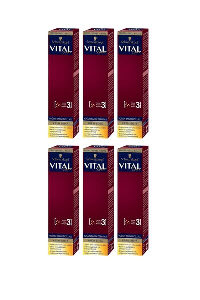 Vital Colors Krem Tüp Saç Boyası P-11 KOYU GÜMÜŞ 60 ml X 6 adet