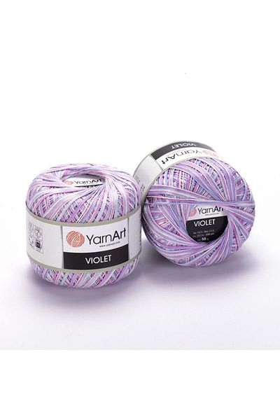 Yarnart Violet Melange - Μαρμάρινο, Mercerized Lace Marbled-3053
