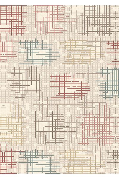 Sermod 10305-Sponge Striped Modern Non-Slip Carpet Cover