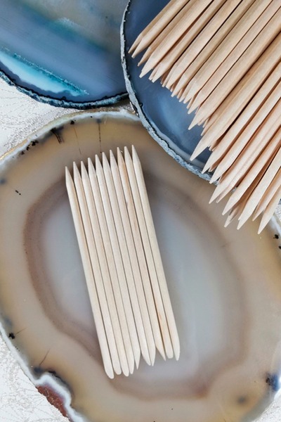 BİYUTREND Portakal Çubuğu Tırnak Et Itici Ahşap Çubuk -50'li