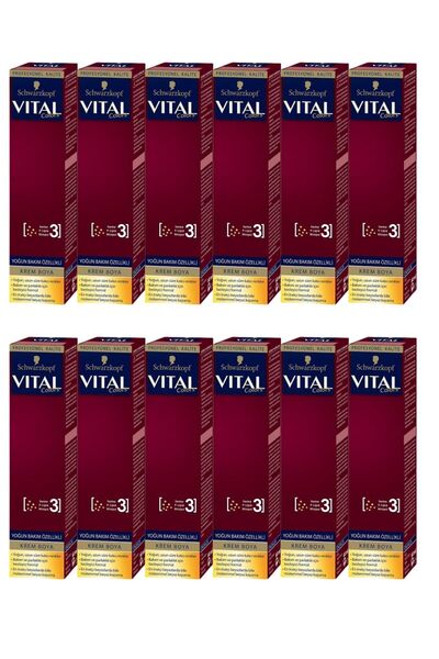 Vital Colors Krem Tüp Saç Boyası 12-00 ÇOK AÇIK SARI 60 ml X 12 adet