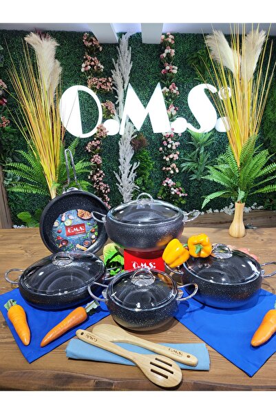 OMS KURE - 3024 - 9 Parça - Bio Granit - Pfoa ve Ptfe Free - Tencere, Tava, Ç...