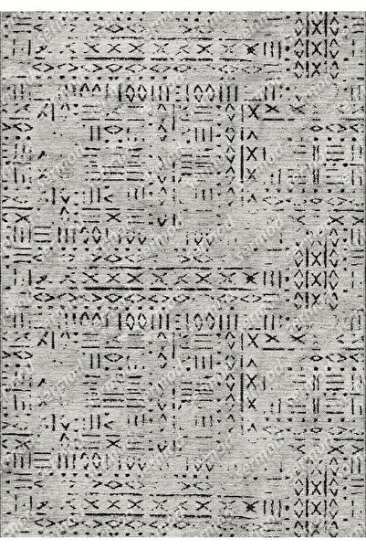 Sermod 111- Modern Süngerli Lastikli Halı Örtüsü-gri