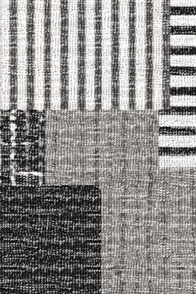 Sermod 92-çizgili Kareli Gri Kaymaz Lastikli Süngerli Halı Ötüsü