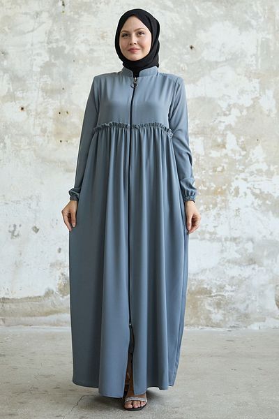 InStyle Ferace رمادي - رباط خلفي مزين بشراشيب