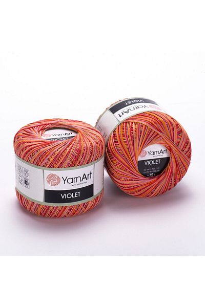 Yarnart Violet Melange - Marbled, Mercerized Lace Marbled-507