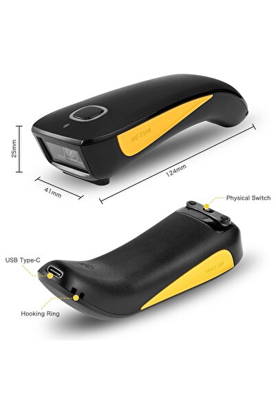 NETUM C750 2d 1d Qr Eczaneler Depo Renkli Zemin Karekod Bluetooth Kablosuz Barkod Okuyucucu