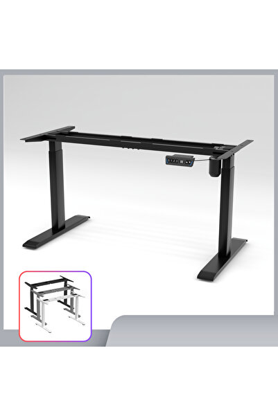 Ofisfix Siyah Yükseklik Ayarlı Masa | Tek Motorlu | Elektrikli Masa Mekanizma...
