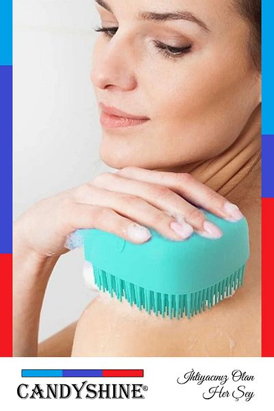 Zeki Karga Bathroom Shower Pouch Soap Shower Gel with Tank Massage Brush Washcloth Pouch Fma254151
