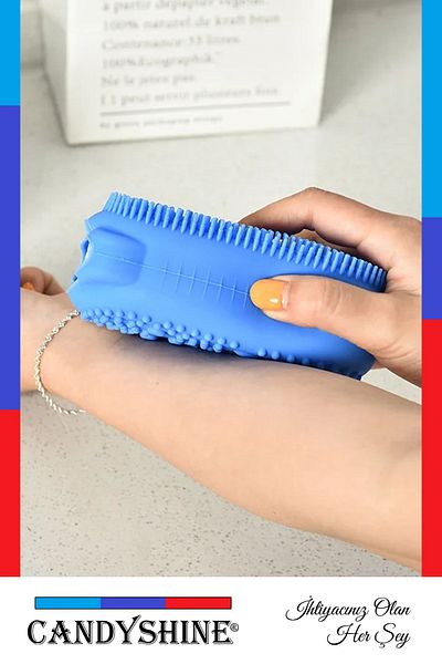 Zeki Karga Sponge Silicone Bath Shower Pouch Soap Shower Gel Skin Brush Washcloth