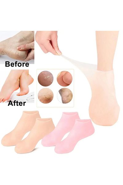 SAVORYHOME Silicone Foot Care Socks - Moisturizing, Gel Socks, Anti-Crack, Dead Skin Shooter Socks053