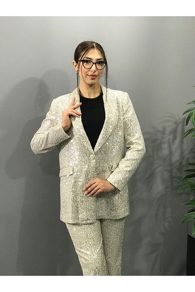 Moor Sequined Blazer Carrea Set