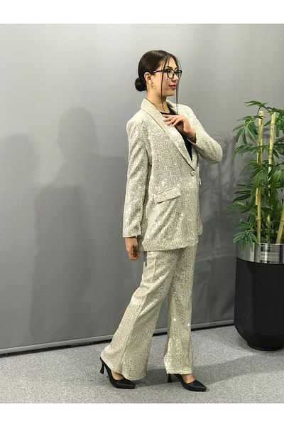Moor Sequined Blazer Carrea Set