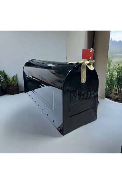 LUCKYHOMES Custom Made Galvanize American Style Mailbox,Mail Box Black 50X15X21